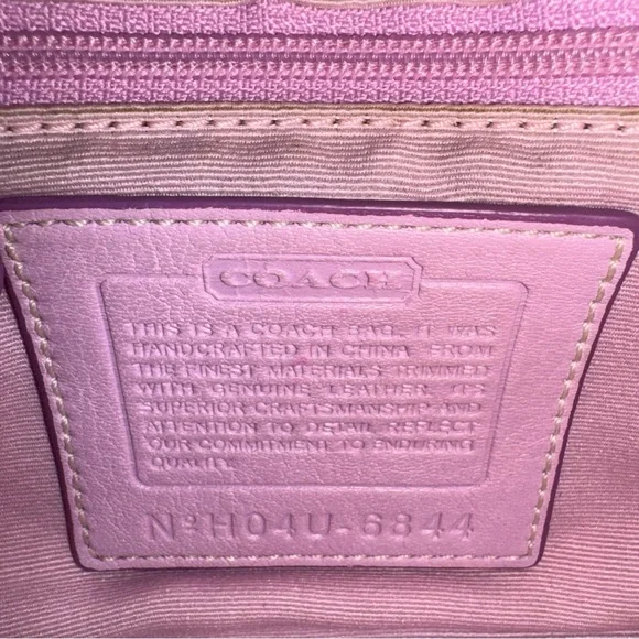 Coach Pink and Tan Crossbody Bag - Picture 11 of 16